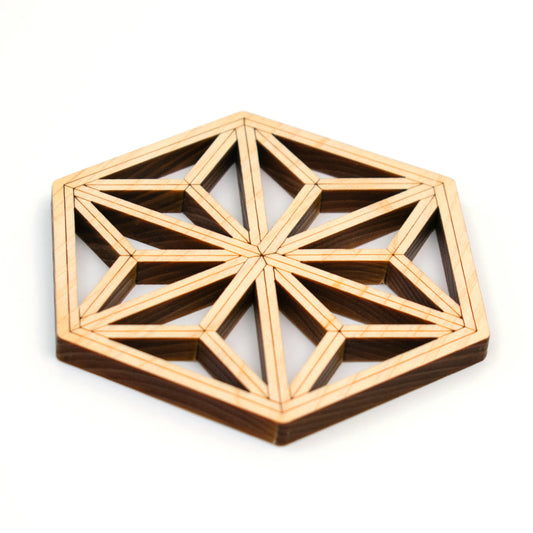 ウッド・コースター HEMP LEAF 麻の葉