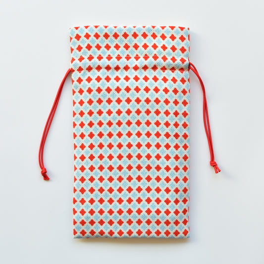 二越ちりめん巾着袋 四つ葉