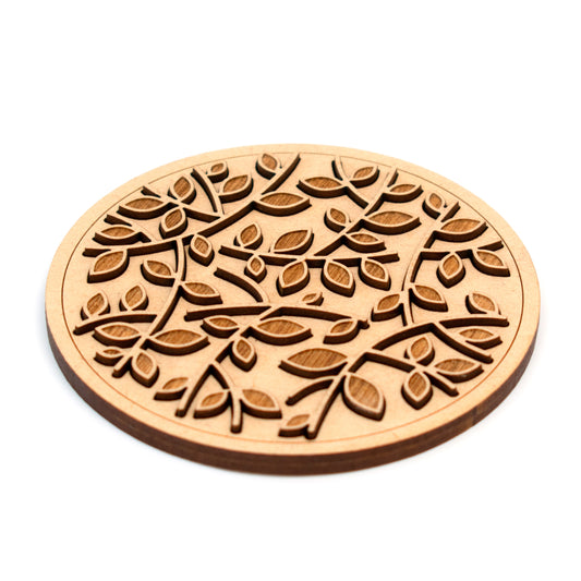 凸コースター 若葉