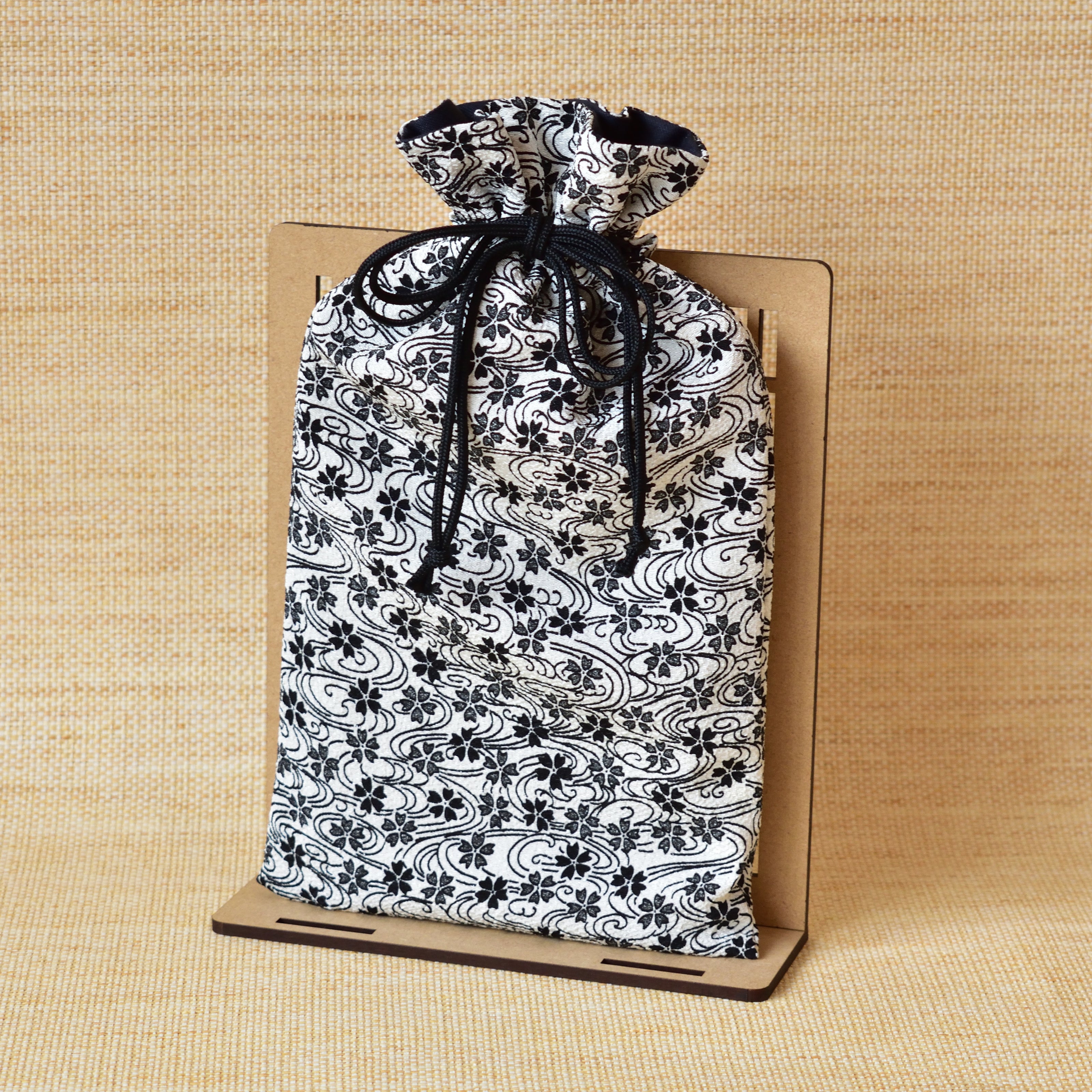 Sac à cordon Futago Chirimen Sakuragawa