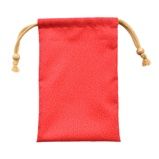 Sac à cordon, feuille de chanvre, vermillon