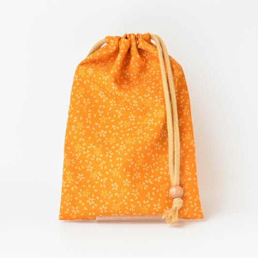 Sac à cordon, feuille de chanvre, vermillon