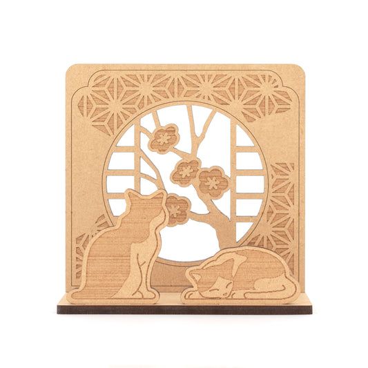 御朱印帳立て　猫
